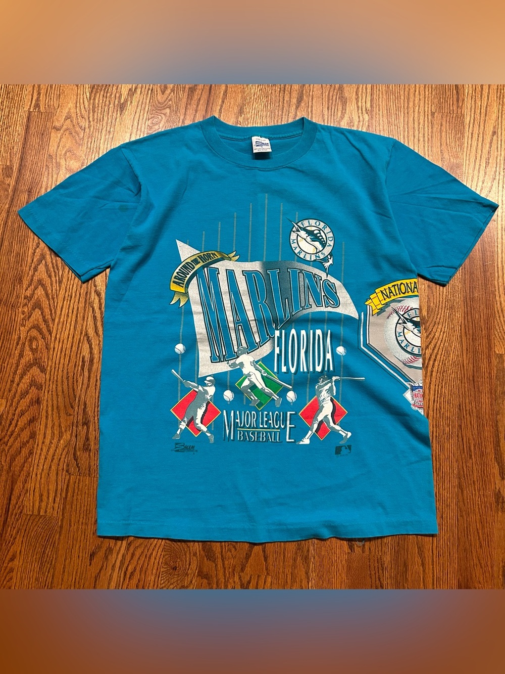 Vintage Florida Marlins Salem Sportswear 1992 AOP Shirt Baseball Size Large